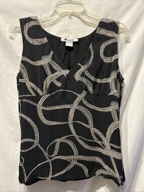 Vintage Nygard Collection Womens 12 Babydoll Tank Silk Chiffon Lined Y2K Career
